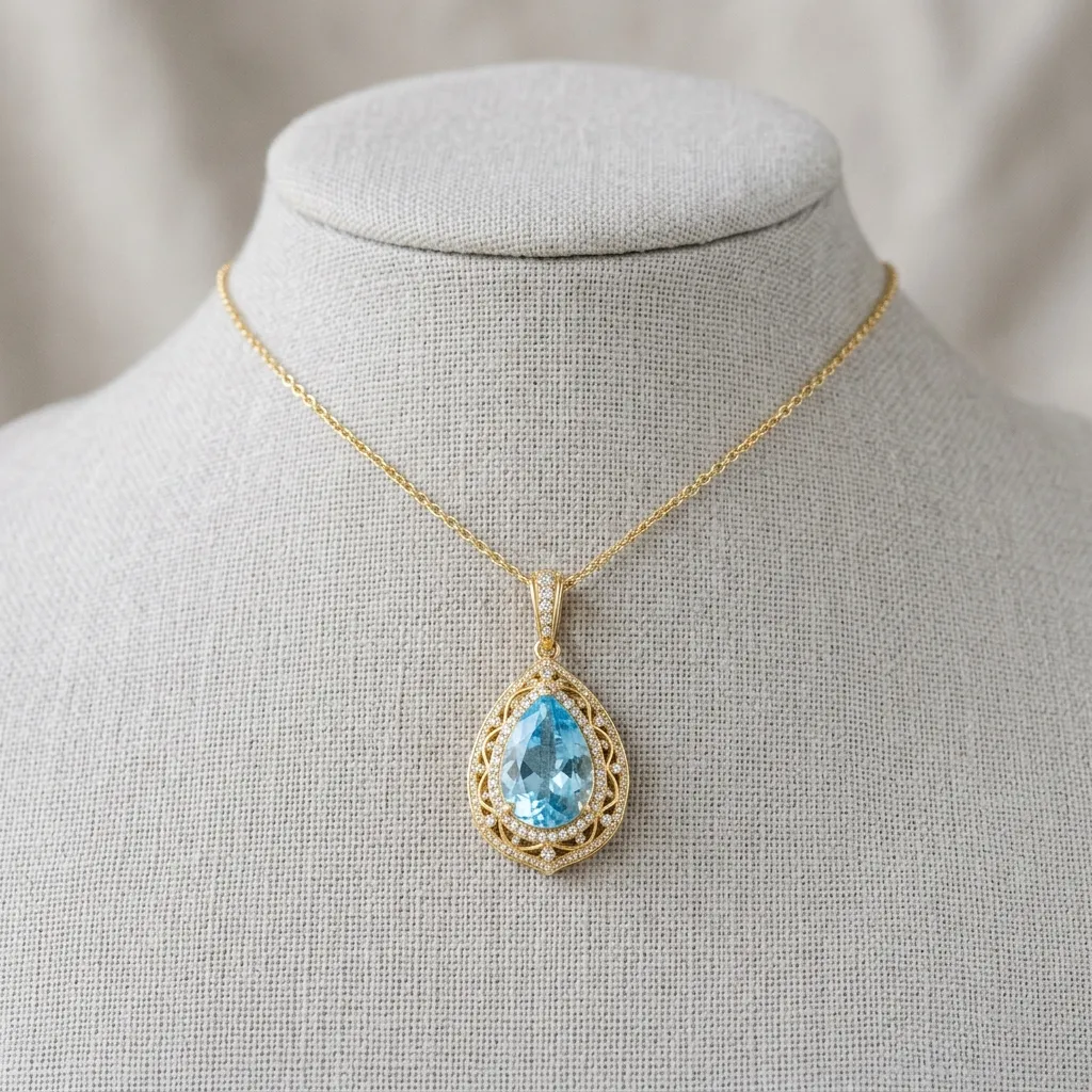 The Azure Blue Gold Pendant